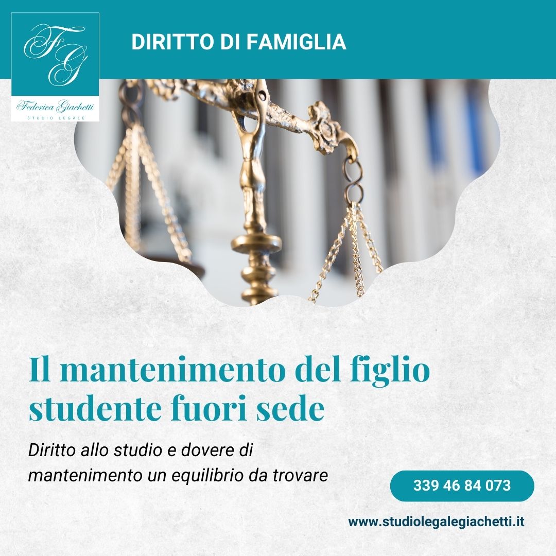 Il mantenimento del figlio studente fuori sede